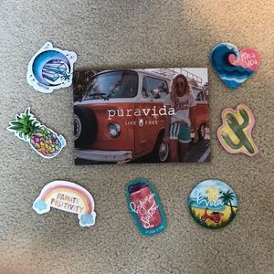 7 brand new puravida stickers
